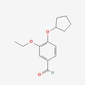 molecular formula C14H18O3 B2590849 4-(Cyclopentyloxy)-3-ethoxybenzaldehyde CAS No. 524732-38-5