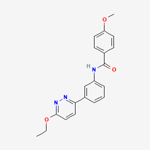 molecular formula C20H19N3O3 B2590850 N-(3-(6-ethoxypyridazin-3-yl)phenyl)-4-methoxybenzamide CAS No. 899746-77-1