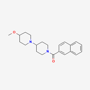 molecular formula C22H28N2O2 B2590851 4-Methoxy-1'-(naphthalene-2-carbonyl)-1,4'-bipiperidine CAS No. 1705835-35-3