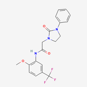 molecular formula C19H18F3N3O3 B2590860 N-(2-methoxy-5-(trifluoromethyl)phenyl)-2-(2-oxo-3-phenylimidazolidin-1-yl)acetamide CAS No. 1286697-03-7