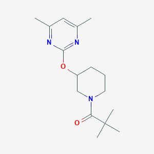 1-(3-((4,6-Dimethylpyrimidin-2-yl)oxy)piperidin-1-yl)-2,2-dimethylpropan-1-one