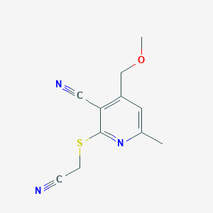 2-Cyanomethylsulfanyl-4-methoxymethyl-6-methyl-nicotinonitrile