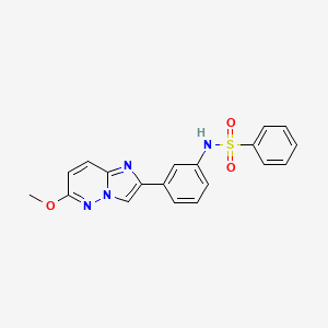molecular formula C19H16N4O3S B2590864 N-(3-(6-methoxyimidazo[1,2-b]pyridazin-2-yl)phenyl)benzenesulfonamide CAS No. 946232-65-1