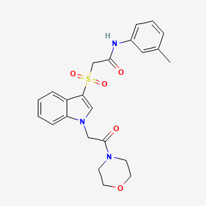 2-((1-(2-morpholino-2-oxoethyl)-1H-indol-3-yl)sulfonyl)-N-(m-tolyl)acetamide