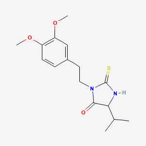 3-[2-(3,4-Dimethoxyphenyl)ethyl]-5-(propan-2-yl)-2-sulfanylideneimidazolidin-4-one