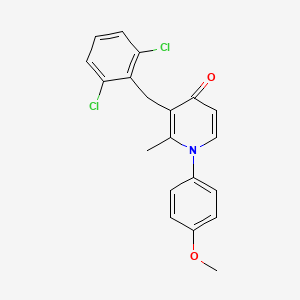 3-(2,6-dichlorobenzyl)-1-(4-methoxyphenyl)-2-methyl-4(1H)-pyridinone