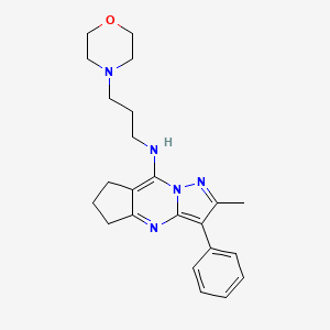 2-methyl-N-(3-morpholinopropyl)-3-phenyl-6,7-dihydro-5H-cyclopenta[d]pyrazolo[1,5-a]pyrimidin-8-amine