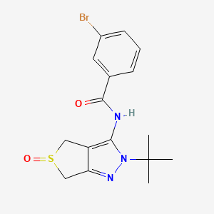 3-bromo-N-(2-(tert-butyl)-5-oxido-4,6-dihydro-2H-thieno[3,4-c]pyrazol-3-yl)benzamide