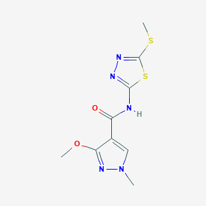 3-methoxy-1-methyl-N-(5-(methylthio)-1,3,4-thiadiazol-2-yl)-1H-pyrazole-4-carboxamide