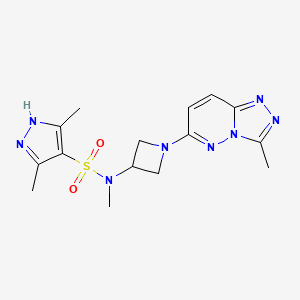 N,3,5-trimethyl-N-(1-{3-methyl-[1,2,4]triazolo[4,3-b]pyridazin-6-yl}azetidin-3-yl)-1H-pyrazole-4-sulfonamide