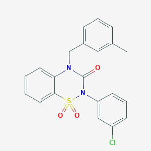 2-(3-chlorophenyl)-4-(3-methylbenzyl)-2H-1,2,4-benzothiadiazin-3(4H)-one 1,1-dioxide