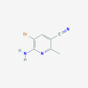 molecular formula C7H6BrN3 B2590906 6-Amino-5-bromo-2-methylnicotinonitrile CAS No. 1394003-57-6