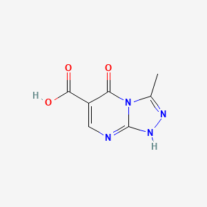 molecular formula C7H6N4O3 B2590918 3-Methyl-5-oxo-5,8-dihydro[1,2,4]triazolo[4,3-a]pyrimidine-6-carboxylic acid CAS No. 890626-47-8
