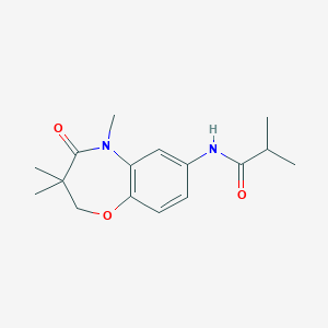 molecular formula C16H22N2O3 B2590924 N-(3,3,5-trimethyl-4-oxo-2,3,4,5-tetrahydrobenzo[b][1,4]oxazepin-7-yl)isobutyramide CAS No. 921586-96-1