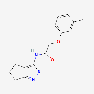 molecular formula C16H19N3O2 B2590944 N-(2-methyl-2,4,5,6-tetrahydrocyclopenta[c]pyrazol-3-yl)-2-(m-tolyloxy)acetamide CAS No. 1209815-39-3