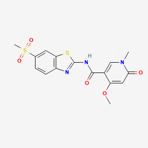 4-methoxy-1-methyl-N-(6-(methylsulfonyl)benzo[d]thiazol-2-yl)-6-oxo-1,6-dihydropyridine-3-carboxamide