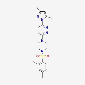 3-(3,5-dimethyl-1H-pyrazol-1-yl)-6-(4-((2,4-dimethylphenyl)sulfonyl)piperazin-1-yl)pyridazine