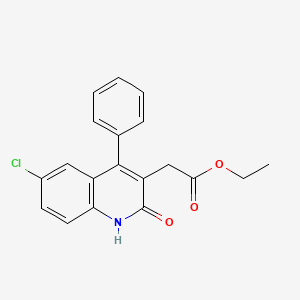 Ethyl 2-(6-chloro-2-oxo-4-phenyl-1,2-dihydroquinolin-3-yl)acetate