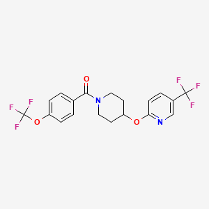 (4-(Trifluoromethoxy)phenyl)(4-((5-(trifluoromethyl)pyridin-2-yl)oxy)piperidin-1-yl)methanone