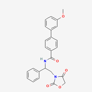 N-(2-(2,4-dioxooxazolidin-3-yl)-1-phenylethyl)-3'-methoxy-[1,1'-biphenyl]-4-carboxamide