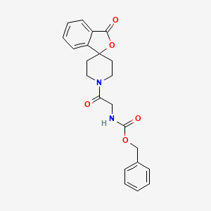 molecular formula C22H22N2O5 B2590977 benzyl N-(2-oxo-2-{3-oxo-3H-spiro[2-benzofuran-1,4'-piperidine]-1'-yl}ethyl)carbamate CAS No. 1705969-67-0