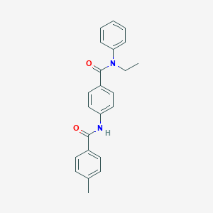 molecular formula C23H22N2O2 B259098 N~1~-ETHYL-4-[(4-METHYLBENZOYL)AMINO]-N~1~-PHENYLBENZAMIDE 