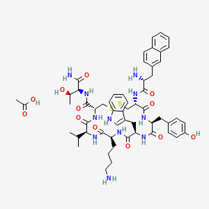 molecular formula C56H73N11O12S2 B2590980 Lanreotide acetate CAS No. 127984-74-1; 2378114-72-6