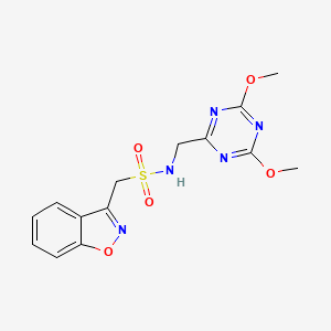 1-(benzo[d]isoxazol-3-yl)-N-((4,6-dimethoxy-1,3,5-triazin-2-yl)methyl)methanesulfonamide