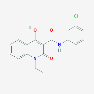 B2590989 N-(3-chlorophenyl)-1-ethyl-4-hydroxy-2-oxo-1,2-dihydroquinoline-3-carboxamide CAS No. 369602-87-9