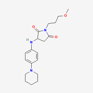 1-(3-Methoxypropyl)-3-((4-(piperidin-1-yl)phenyl)amino)pyrrolidine-2,5-dione