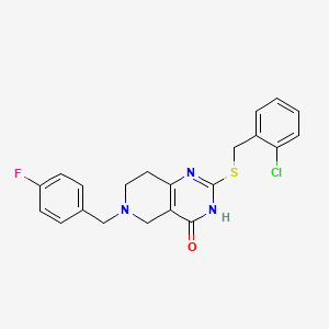 2-((2-chlorobenzyl)thio)-6-(4-fluorobenzyl)-5,6,7,8-tetrahydropyrido[4,3-d]pyrimidin-4(3H)-one