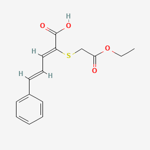 (2Z,4E)-2-[(ethoxycarbonyl)methylthio]-5-phenylpenta-2,4-dienoic acid