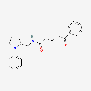 molecular formula C22H26N2O2 B2591006 5-oxo-5-phenyl-N-[(1-phenylpyrrolidin-2-yl)methyl]pentanamide CAS No. 1797341-96-8