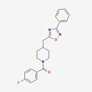 1-(4-Fluorobenzoyl)-4-[(3-phenyl-1,2,4-oxadiazol-5-yl)methyl]piperidine