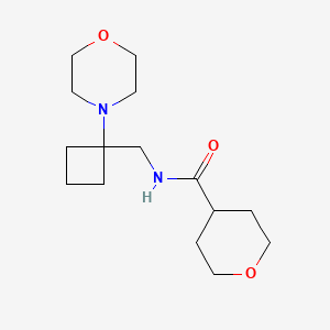 molecular formula C15H26N2O3 B2591013 N-{[1-(morpholin-4-yl)cyclobutyl]methyl}oxane-4-carboxamide CAS No. 2380080-27-1