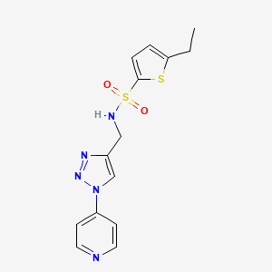 molecular formula C14H15N5O2S2 B2591018 5-ethyl-N-((1-(pyridin-4-yl)-1H-1,2,3-triazol-4-yl)methyl)thiophene-2-sulfonamide CAS No. 2034532-80-2