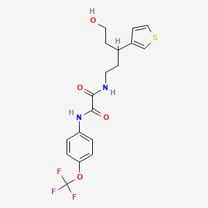 N1-(5-hydroxy-3-(thiophen-3-yl)pentyl)-N2-(4-(trifluoromethoxy)phenyl)oxalamide