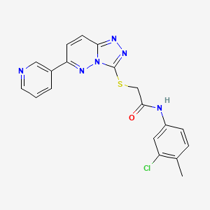 molecular formula C19H15ClN6OS B2591037 N-(3-chloro-4-methylphenyl)-2-{[6-(pyridin-3-yl)-[1,2,4]triazolo[4,3-b]pyridazin-3-yl]sulfanyl}acetamide CAS No. 891106-88-0