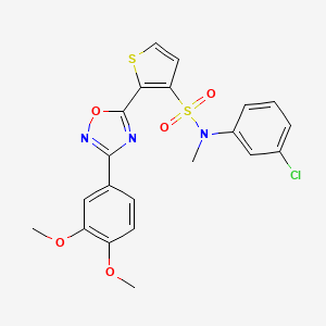 N-(3-chlorophenyl)-2-[3-(3,4-dimethoxyphenyl)-1,2,4-oxadiazol-5-yl]-N-methylthiophene-3-sulfonamide