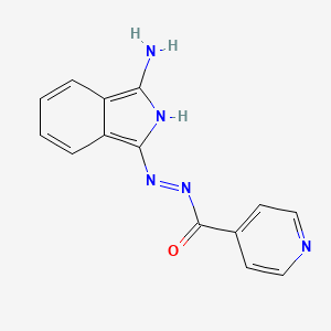 molecular formula C14H11N5O B2591046 Isonicotinic acid (3-amino-isoindol-1-ylidene)-hydrazide CAS No. 909072-22-6