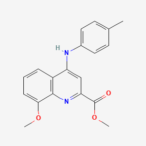 molecular formula C19H18N2O3 B2591049 Methyl 8-methoxy-4-[(4-methylphenyl)amino]quinoline-2-carboxylate CAS No. 1207007-31-5
