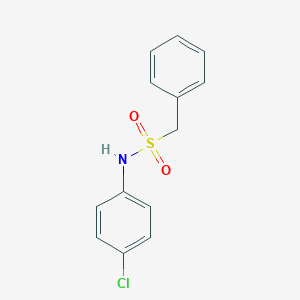molecular formula C13H12ClNO2S B259105 N-(4-chlorophenyl)-1-phenylmethanesulfonamide 