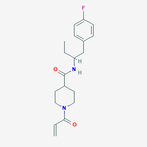 B2591056 N-[1-(4-Fluorophenyl)butan-2-yl]-1-prop-2-enoylpiperidine-4-carboxamide CAS No. 2361886-35-1