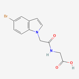 molecular formula C12H11BrN2O3 B2591060 N-[(5-bromo-1H-indol-1-yl)acetyl]glycine CAS No. 1144446-66-1