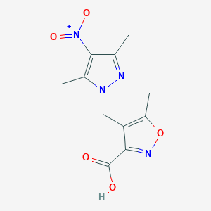 4-[(3,5-dimethyl-4-nitro-1H-pyrazol-1-yl)methyl]-5-methylisoxazole-3-carboxylic acid