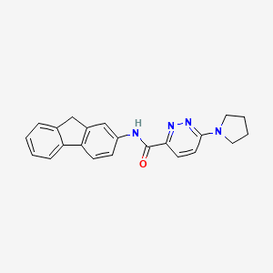 molecular formula C22H20N4O B2591066 N-(9H-fluoren-2-yl)-6-(pyrrolidin-1-yl)pyridazine-3-carboxamide CAS No. 1294564-17-2