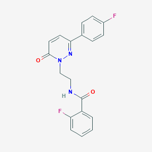 2-fluoro-N-(2-(3-(4-fluorophenyl)-6-oxopyridazin-1(6H)-yl)ethyl)benzamide