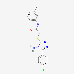 2-{[4-amino-5-(4-chlorophenyl)-4H-1,2,4-triazol-3-yl]sulfanyl}-N-(3-methylphenyl)acetamide