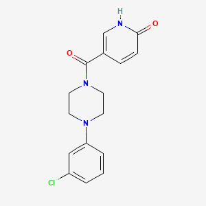 molecular formula C16H16ClN3O2 B2591082 5-[4-(3-Chlorophenyl)piperazine-1-carbonyl]pyridin-2-ol CAS No. 923231-77-0