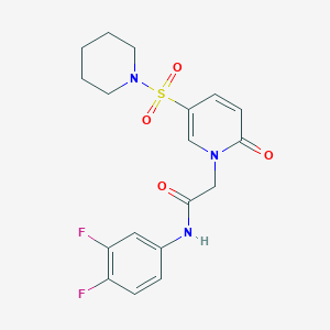 N-(3,4-difluorophenyl)-2-(2-oxo-5-(piperidin-1-ylsulfonyl)pyridin-1(2H)-yl)acetamide